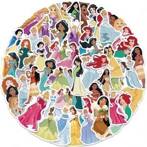 50 Pack Disney Princess Vinyl Stickers